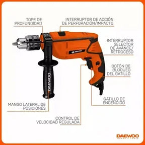 (Promoción de cumpleaños 🔥) Amoladora Angular + Taladro Percutor Daewoo 750w Combo Pack